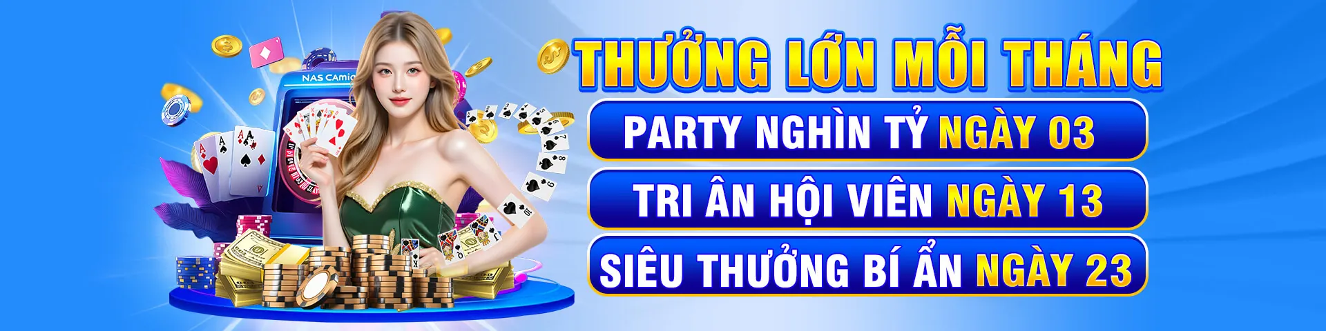 Banner quảng cáo UE9 với các trò chơi casino và thể thao